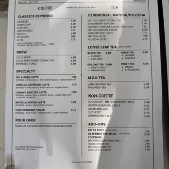 Tekosu Cafe - Menu - Coffee & Tea Near Me - Arcadia, California
