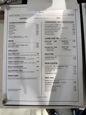 Menu photo 1 Tekosu Cafe Arcadia, CA