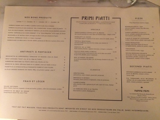 Menu photo 3 Mamma Primi Paris, 75