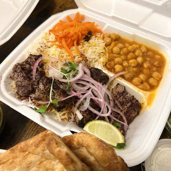 Fairfax Kabob - Lamb kabob with ginger carrot chickpeas and rice - Kebab Near Me - Fairfax, Virginia