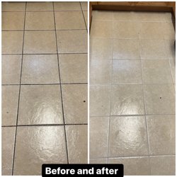 Blue water carpets and service - This is how we are making your tile and grout look nicer !