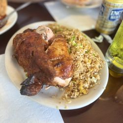 Half Chicken with Chaufa (Fried Rice)