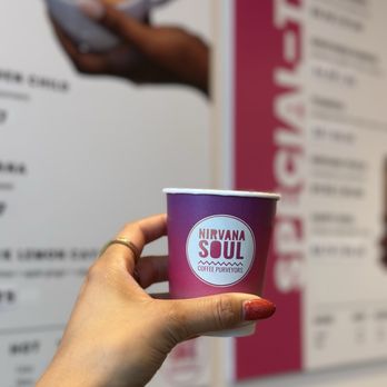 Nirvana Soul Coffee - sample of banana chai - must try! - Cafes Near Me - San Francisco, California