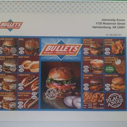 Bullets Burgers, Chicken and more - Menu