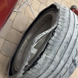 El Mirage Tire Services - Inner wall of the dry rotted tire