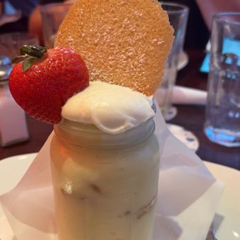 Pappadeaux Seafood Kitchen - Banana pudding with sugar cookie - Seafood Near Me - Houston, Texas Pappadeaux Seafood Kitchen - Banana pudding with sugar cookie - Seafood Near Me - Houston, Texas