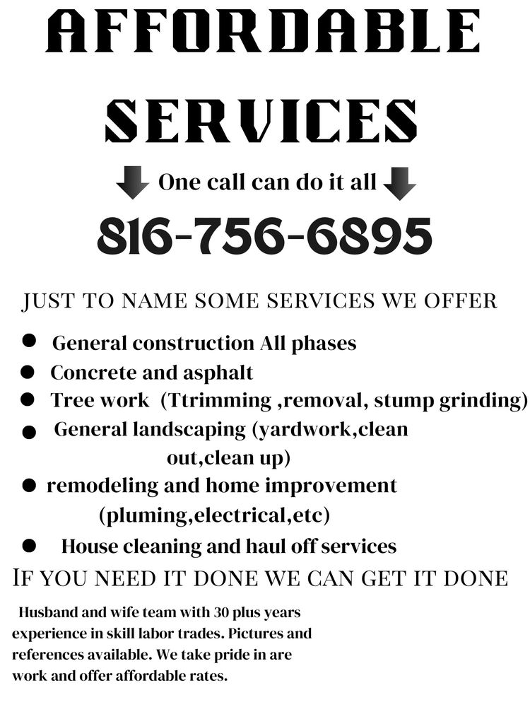 Slide of Affordable Services