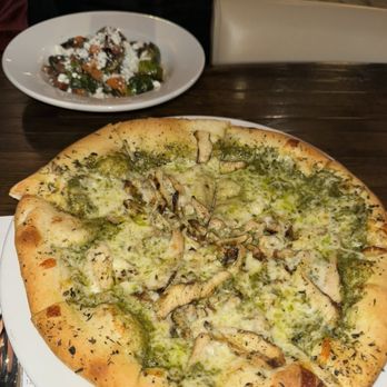 Due Amici - Pesto Chicken Pizza & Brussels Sprouts - Italian Near Me - Columbus, Ohio