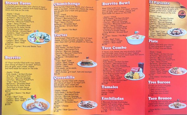 Menu photo 3 El Pariente Mexican Grill White Bear Lake, MN
