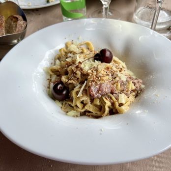 Pagnanelli - Fettuccine with rabbit ragout and cherries - Italian Near Me - Castel Gandolfo, RM Pagnanelli - Fettuccine with rabbit ragout and cherries - Italian Near Me - Castel Gandolfo, RM