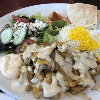 Pom & Olive - Cauliflower Shawarma platter - Mediterranean Near Me - Costa Mesa, California Pom & Olive - Cauliflower Shawarma platter - Mediterranean Near Me - Costa Mesa, California