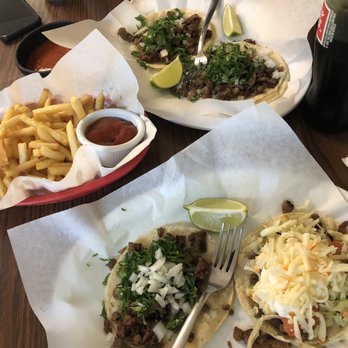 Taco Buritto - SteakTacos:  Mexican Style Above and Below Left; American Style Below Right - Mexican Near Me - Green Bay, Wisconsin