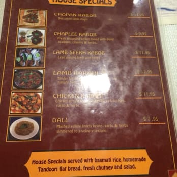 Chopan Kabob - House Specials menu - Afghan Near Me - Concord, California