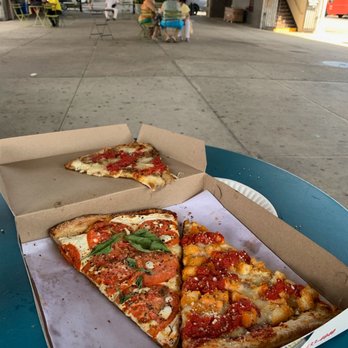 Sunnyside Pizza - My son and I had the meatball(rear), fresh mozzarella, and chicken parmigiana. - Pizza Near Me - Sunnyside, New York Sunnyside Pizza - My son and I had the meatball(rear), fresh mozzarella, and chicken parmigiana. - Pizza Near Me - Sunnyside, New York