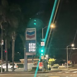 Chevron Gas Station - Your sign is burned, needs new bulbs