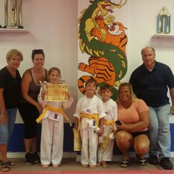 Pinoy Dragon Karate - Pinoy Dragon moving up ceremony. Kids pass the next level belt test.