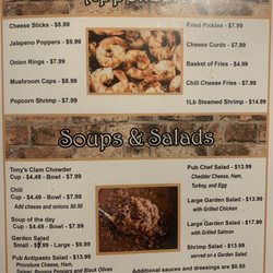 Our Pub - Menu page 1