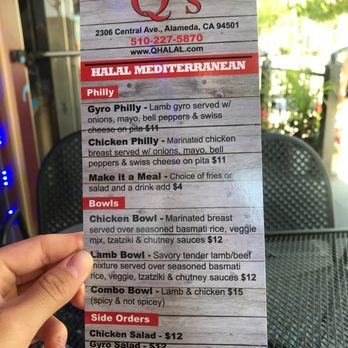 Q's Halal - Menu - Halal Near Me - Alameda, California