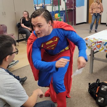 Characters for Parties - Superman excited to play games - Party Characters Near Me Characters for Parties - Superman excited to play games - Party Characters Near Me