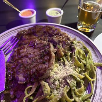 Moia Peruvian Restaurant - Cuzqueña, Ribeye with pasta Verde - Peruvian Near Me - Las Vegas, Nevada Moia Peruvian Restaurant - Cuzqueña, Ribeye with pasta Verde - Peruvian Near Me - Las Vegas, Nevada