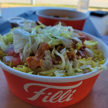 Filli Cafe - Butter chicken rice bowl (no fried egg) - Breakfast & Brunch Near Me - Houston, Texas