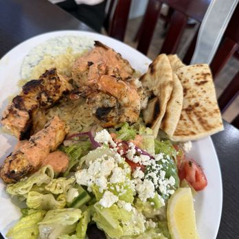Mikonos Grill - Combo Plate Chicken /shrimp - Greek Near Me - Milpitas, California