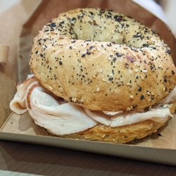 Lakeside Lox - Turkey Bagel @bilalandjesseatfood