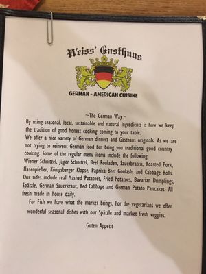Menu photo 7 Weiss' Gasthaus South Bend, IN Menu photo 7 Weiss' Gasthaus South Bend, IN