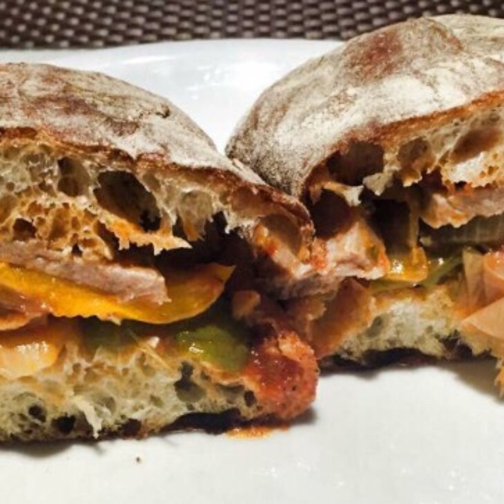 Giovanna's Cafe - Sausage and peppers in ciabatta. Needed more filling :( - Cafes Near Me - Ramsey, New Jersey Giovanna's Cafe - Sausage and peppers in ciabatta. Needed more filling :( - Cafes Near Me - Ramsey, New Jersey