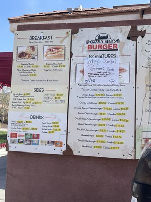 Menu photo 3 Grizzly Bear's Burger Acton, CA