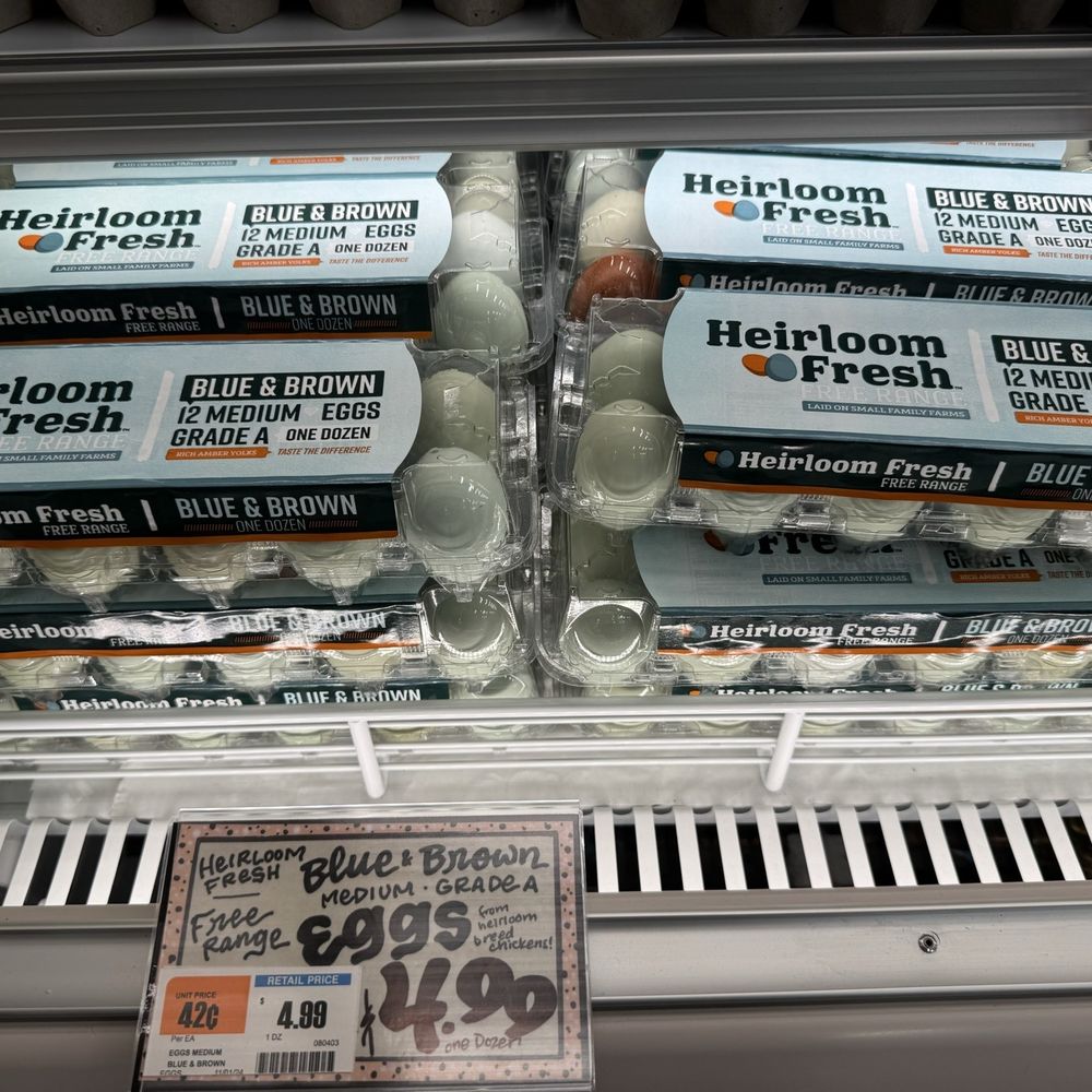 Trader Joe's - Blue Eggs...Guess they ran out of...Green ones - Grocery Near Me - Milford, Massachusetts Trader Joe's - Blue Eggs...Guess they ran out of...Green ones - Grocery Near Me - Milford, Massachusetts