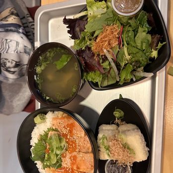 Sumiya Bento - Salad, miso soup and tofu - Japanese Near Me - Milpitas, California