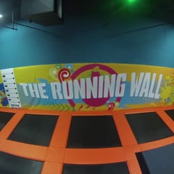 Urban Air Trampoline and Adventure Park - The running wall! How high can you fly?