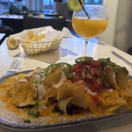 Nachos and frozen margarita