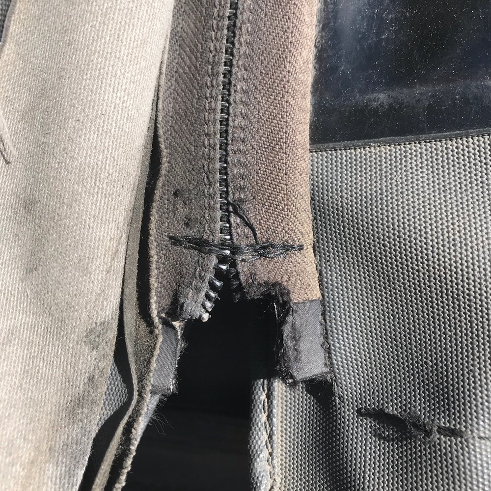 Canvas Experts - Driver side of zipper sewn shut and start tab cut off - Auto Upholstery Near Me - Homosassa, Florida
