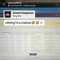 Goose Creek CISD - Aundre's high school rap sheet May 2025 and posted on his Instagram. it was submitted into evidence yesterday.
