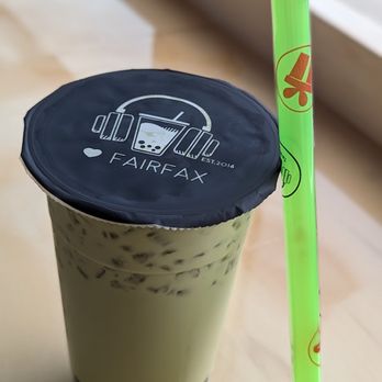 TeaDM - Matcha drink with Honey Boba - Bubble Tea Near Me - Fairfax, Virginia