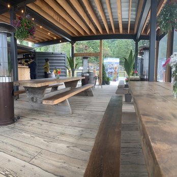 The Shed - Wood tables. - Coffee & Tea Near Me - West Vancouver, British Columbia