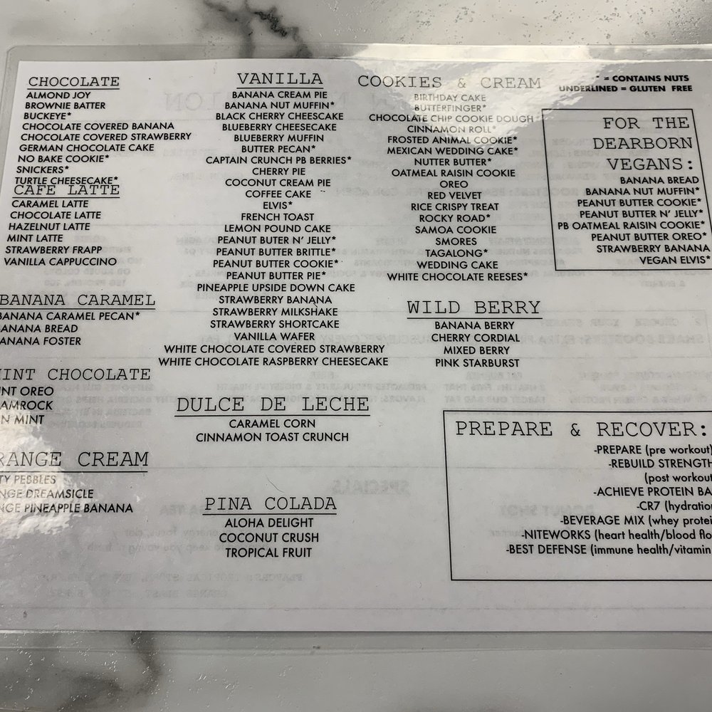 Dearborn Nutrition - Menu - Juice Bars & Smoothies Near Me - Dearborn, Michigan Dearborn Nutrition - Menu - Juice Bars & Smoothies Near Me - Dearborn, Michigan
