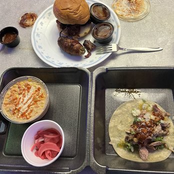 Caldwell County Mexi-Q - Elote, pickled peppers, smoked carnitas taco, brisket sandwich and jalapeño popper takeout. - Barbeque Near Me - Gilbert, Arizona Caldwell County Mexi-Q - Elote, pickled peppers, smoked carnitas taco, brisket sandwich and jalapeño popper takeout. - Barbeque Near Me - Gilbert, Arizona