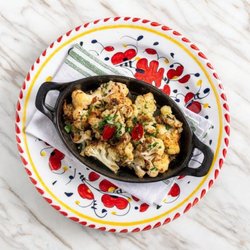 Casaro Osteria - Grilled Cauliflower with garlic, capers and Calabrian chili