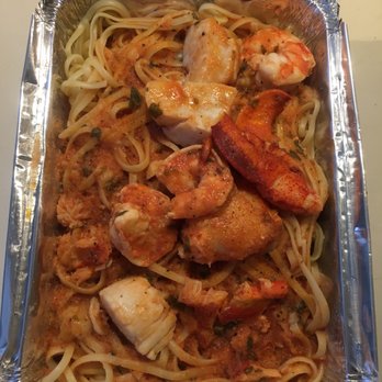 La Scala Restaurant - Seafood Medley over Linguine (subbed marinara for the scampi sauce) - Italian Near Me - Randolph, Massachusetts La Scala Restaurant - Seafood Medley over Linguine (subbed marinara for the scampi sauce) - Italian Near Me - Randolph, Massachusetts
