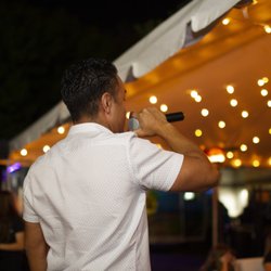 Cigars Direct - Pedro Gomez of Drew Estate doing what he does on the Mic... He was a wonderful Host that night!