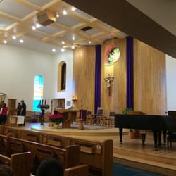 St Charles Borromeo Church - The altar at the end of the nave, opposite the narthex
