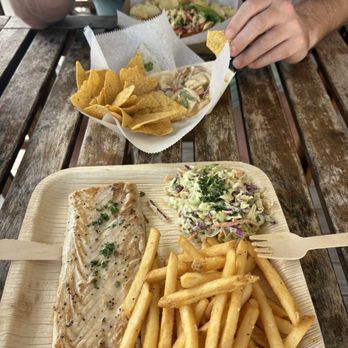 What The Fish Rolls - Catch of the day with fries and coleslaw - Seafood Near Me - Tavernier, Florida What The Fish Rolls - Catch of the day with fries and coleslaw - Seafood Near Me - Tavernier, Florida