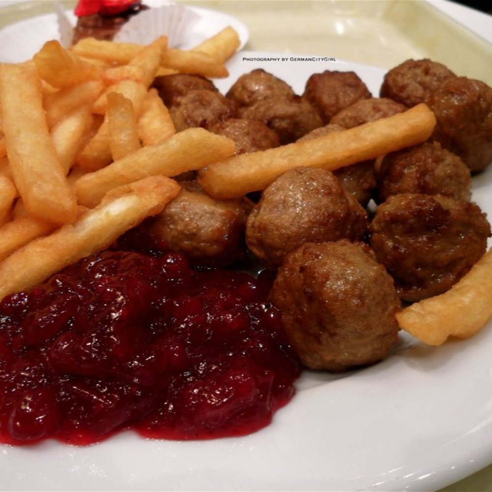 IKEA - Traditionally prepared Swedish meatballs served with lingonberries + chips. - Scandinavian Near Me - Renton, Washington IKEA - Traditionally prepared Swedish meatballs served with lingonberries + chips. - Scandinavian Near Me - Renton, Washington