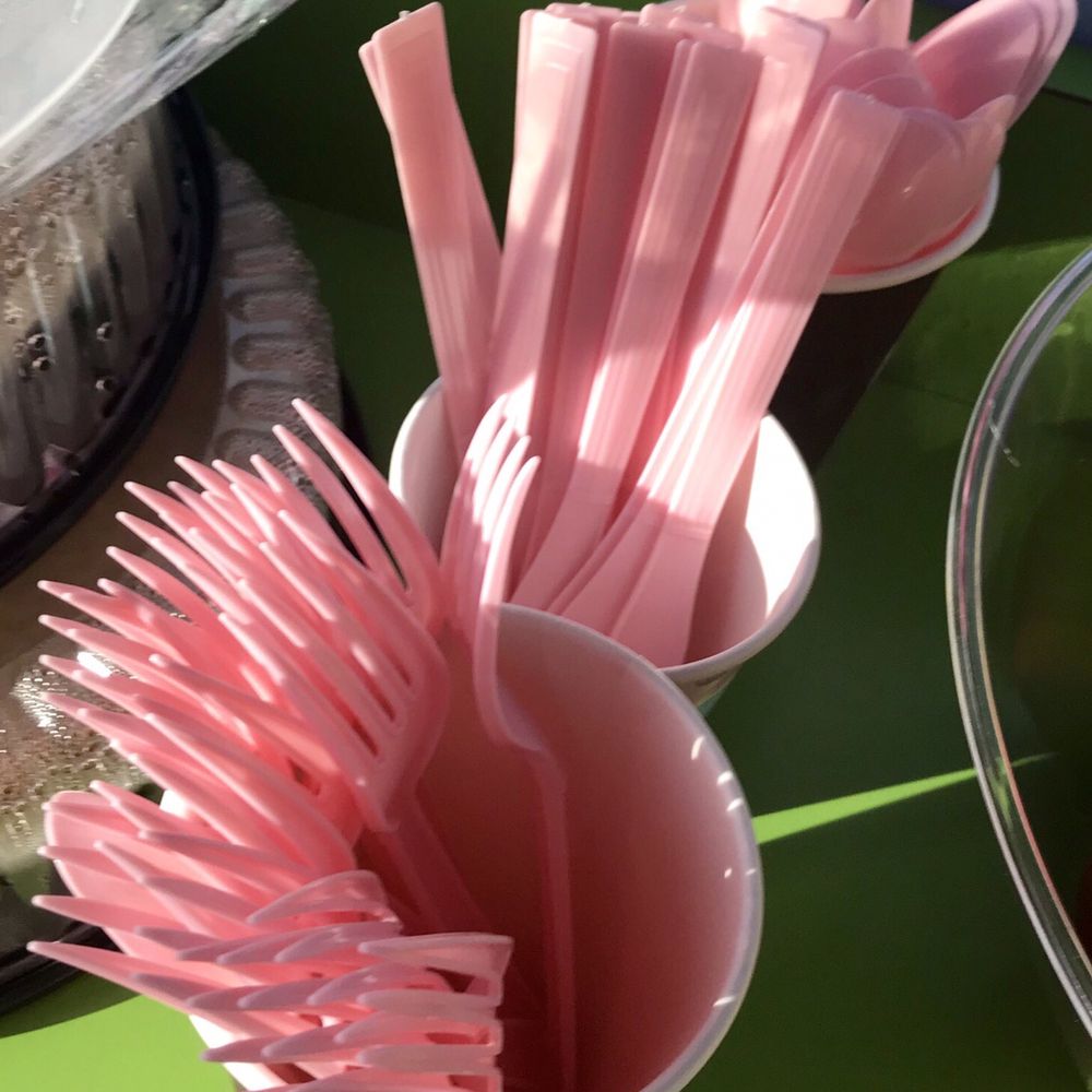 Dollar Tree - The silverware displayed out, pretty color for my daughter's 2nd birthday party! - Discount Store Near Me - Citrus Heights, California
