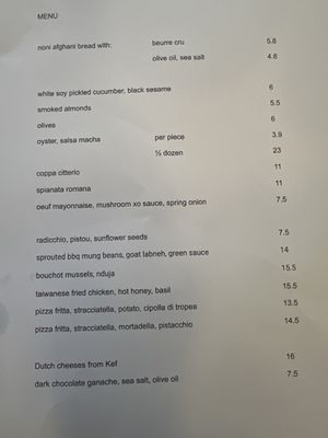 Menu photo 2 Bar Pif Amsterdam, NH