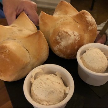 Tommy Bahama - Warm, homemade baked rolls with Cinnamon butter - YUM! - Seafood Near Me - Sandestin, Florida