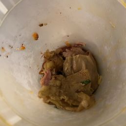 The tendon or skin of the beef from the stew